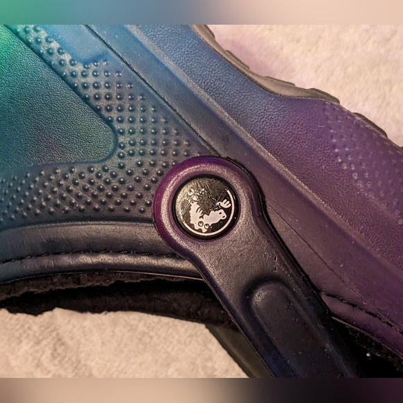 Crocs Classic Lined Clog- Purple/Green/Blue/Yellow/Multi -Sizes Womens-7, Mens-5 - Picture 5 of 5